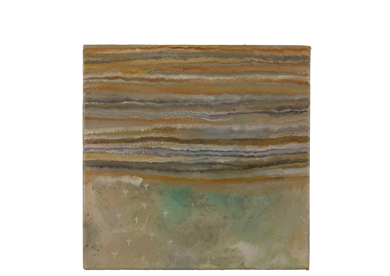 olocene, Sara Welponer oil painting, holocene, geological strata painting