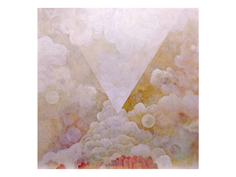 voyage, Sara Welponer oil painting on wood, nachtgarten, tublà da nives