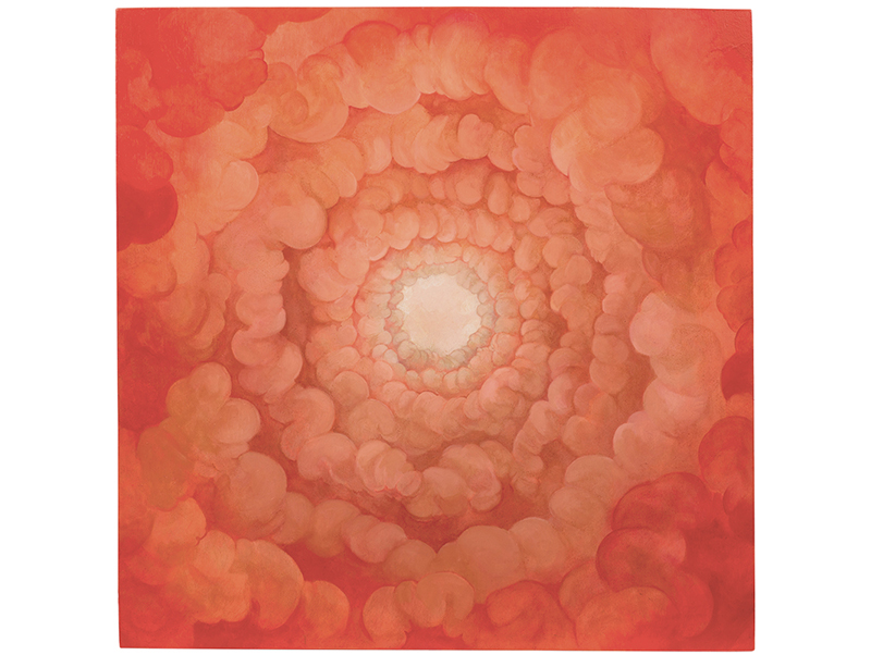 voyage, Sara Welponer oil painting on wood, nachtgarten, tublà da nives