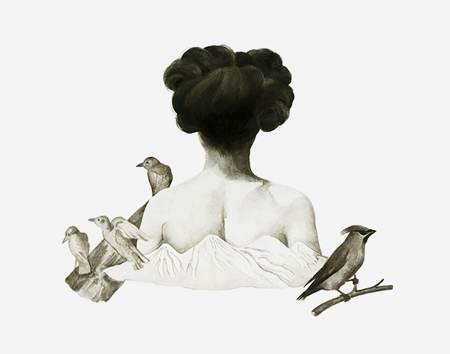 watercolor natural pigments, female figure 