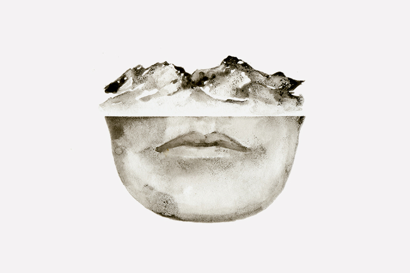 watercolor with natural pigments, surreal anatomy