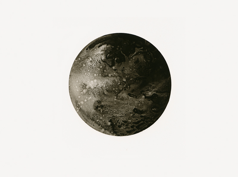 watercolor with natural pigments, sphere